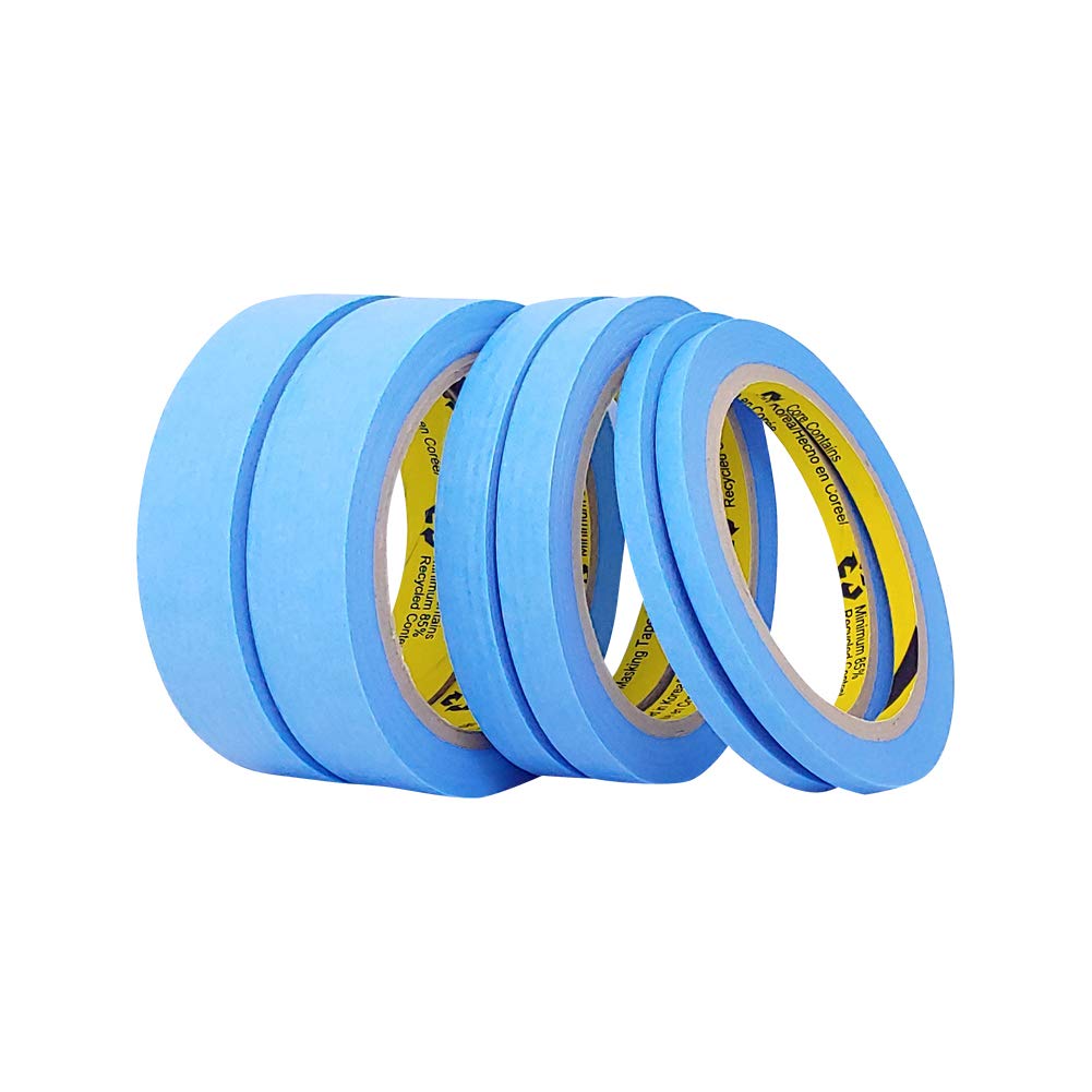 Blue Painters Tape Washi Paper - Assorted Size Multi Pack 44 Yard - No Residue Masking Tape for
