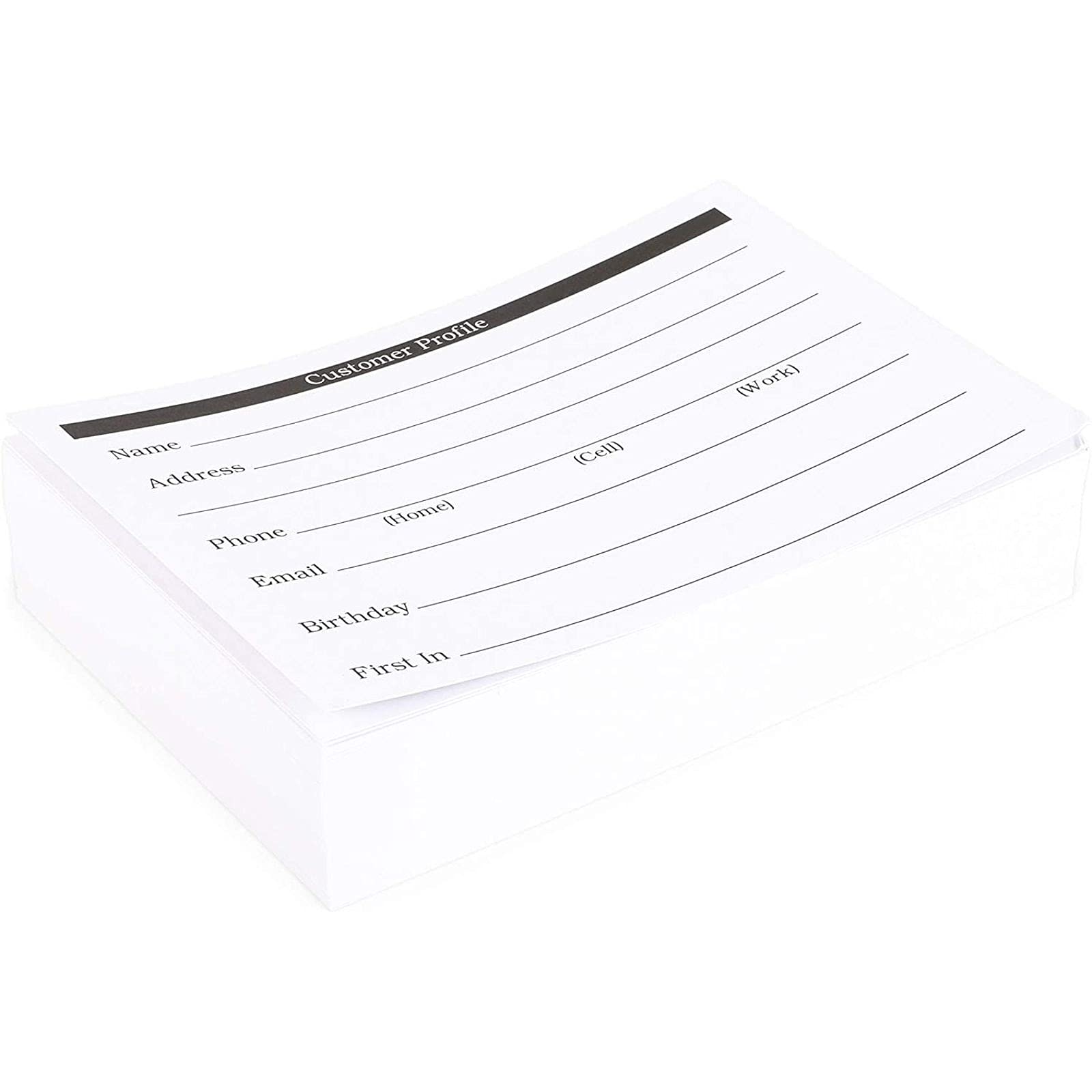 Okuna Outpost Client Profile Cards - Salon Office Supplies for Stylists - Durable 250gsm Contact