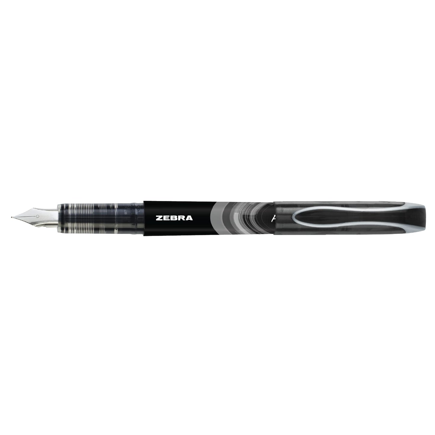 Zebra Pen Fountain Pen, Free-Flowing Liquid Black Ink, 0.6mm, 12-Pack