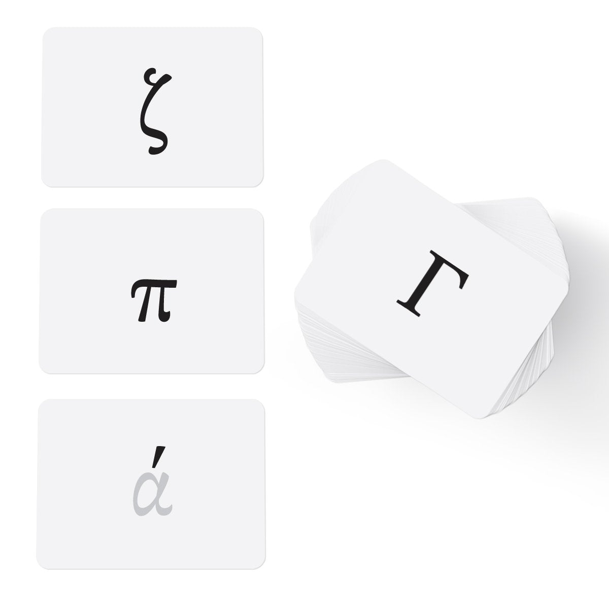 CARDDIA | Biblical Greek Alphabet Educational Flashcards | Includes Uppercase, Lowercase, Diacritic