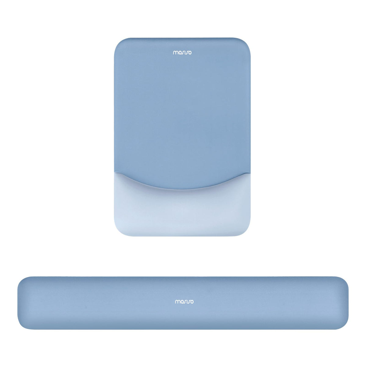 MOSISO Wrist Rest Support Mouse Pad & Keyboard Set, Stone Blue