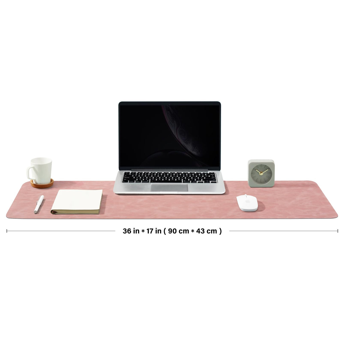 Distressed Leather Desk Mat - Non-Slip PU Desk Pad for Office and Home - Desk Organization and