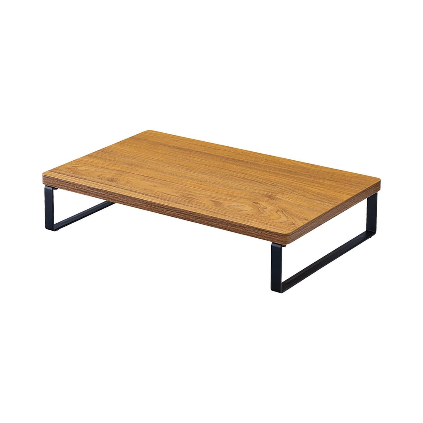 Lihit Lab A8003-9 Computer Stand, Monitor Stand, Wood Grain Style, MDF Tabletop, Compact, Brown