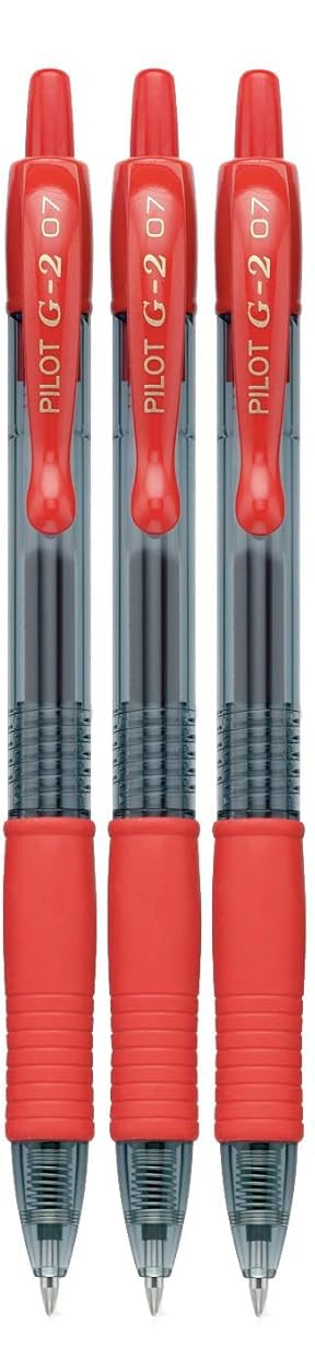 Advantage Gifts G2 Retractable Premium Gel Ink Roller Ball Pens Fine Point Fine Point (.7mm) Red