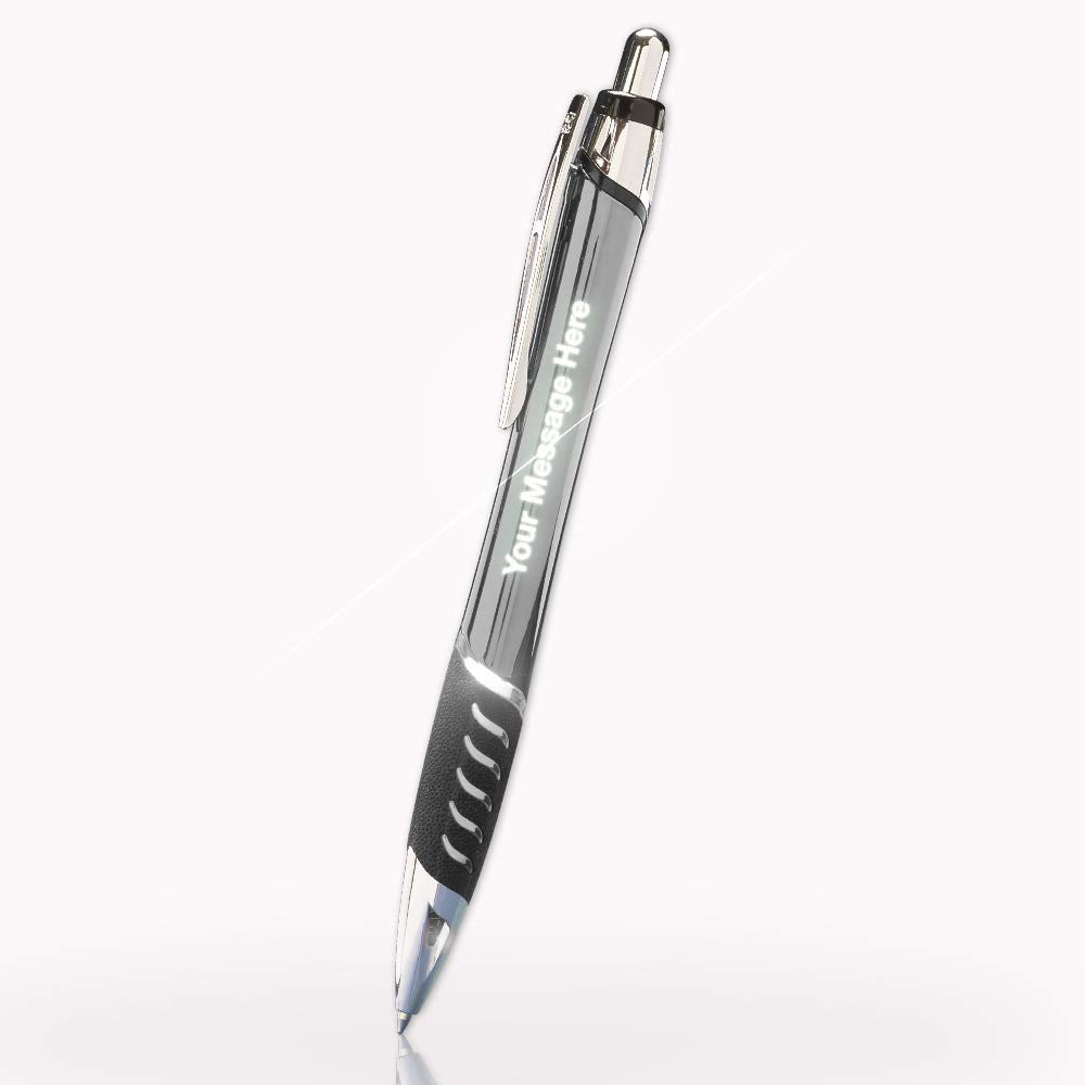 Imprints Online 10 Custom Laser-Engraved Metal Ballpoint Pens With Illuminated Engraving & Grip.