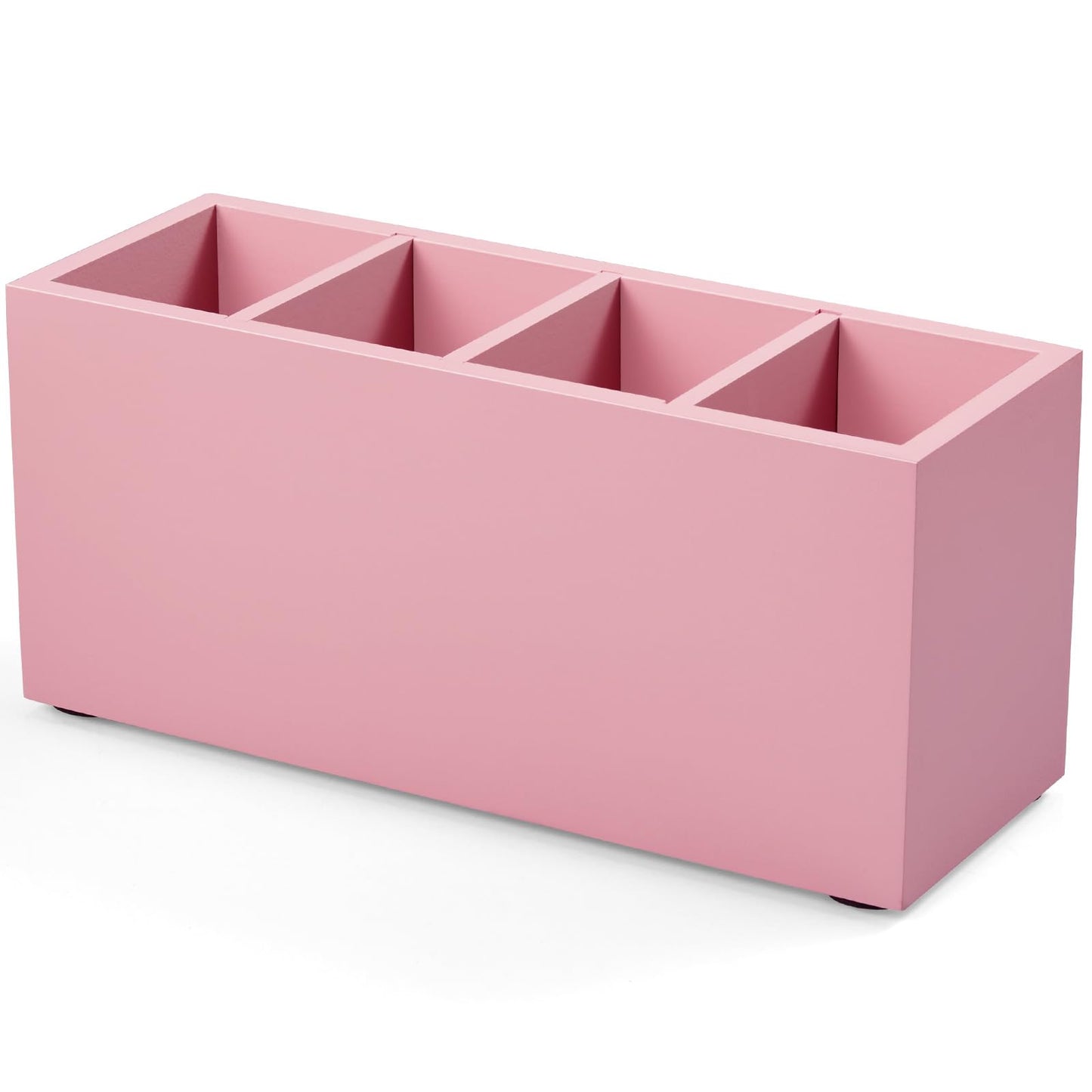 Bivvclaz Pencil Pen Holder for Desk, Wooden Office Desk Organizers and Accessories with 4 Slots for