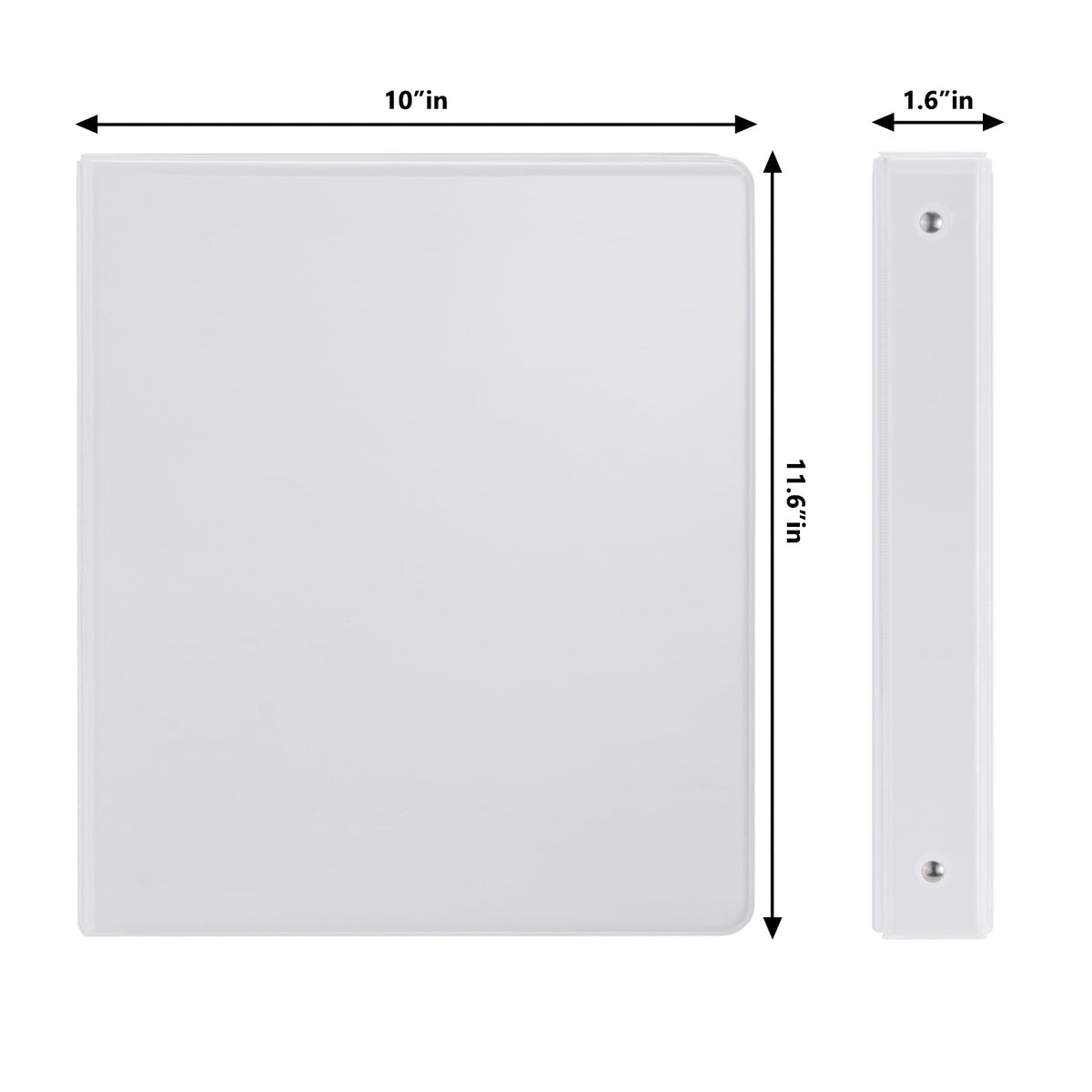 COMIX Sturdy 3 Ring Binder 1 Inch with Clear View Cover