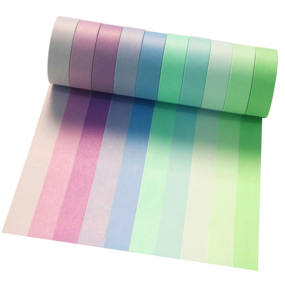 Maartla 20 Rolls Washi Tape Set, Rainbow Washi Tape Colorful Masking Tape 15mm Wide, Decorative