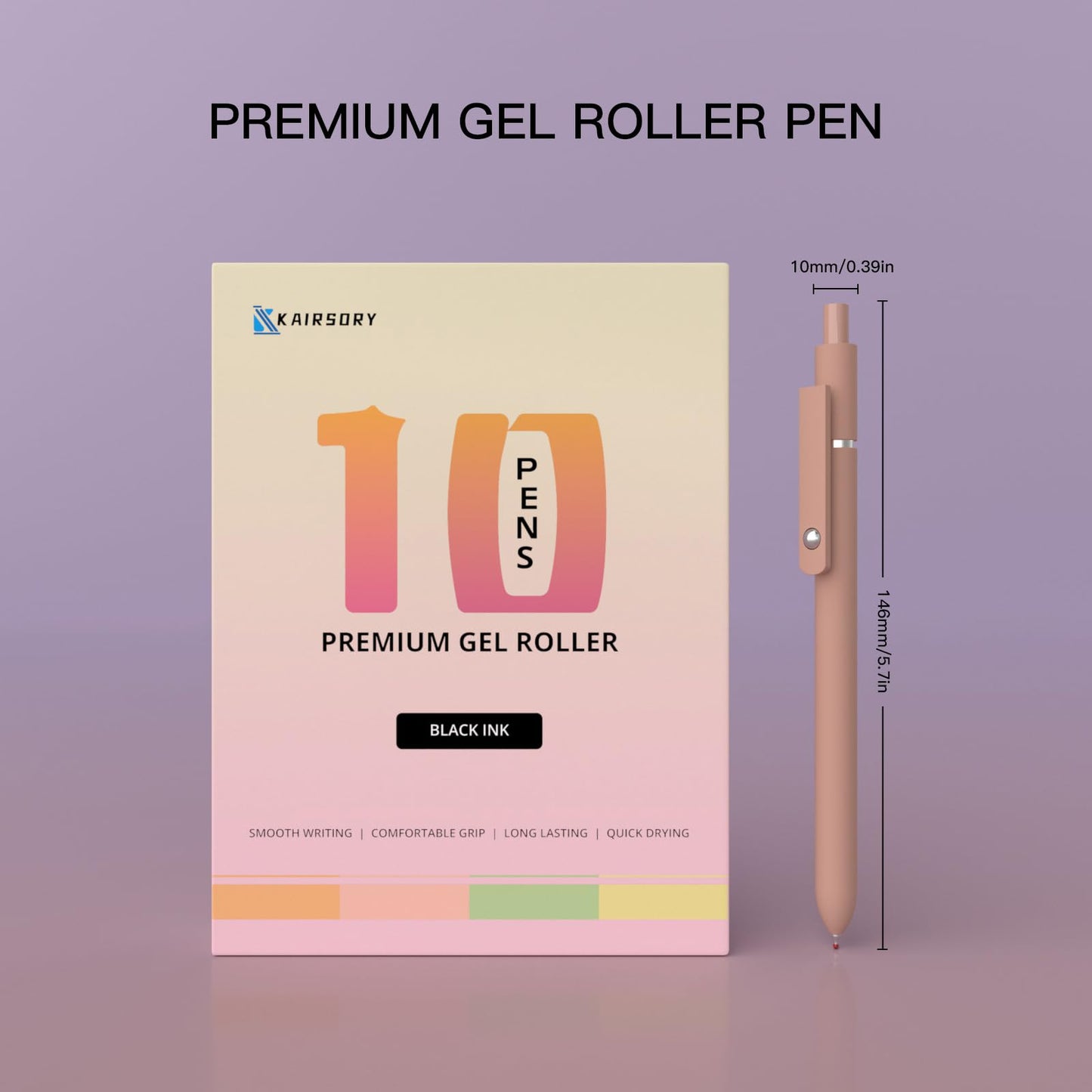 Morandi Gel Pen,0.5mm Quick Dry Black Ink,High-End Series Retractable Pens stationery for women &