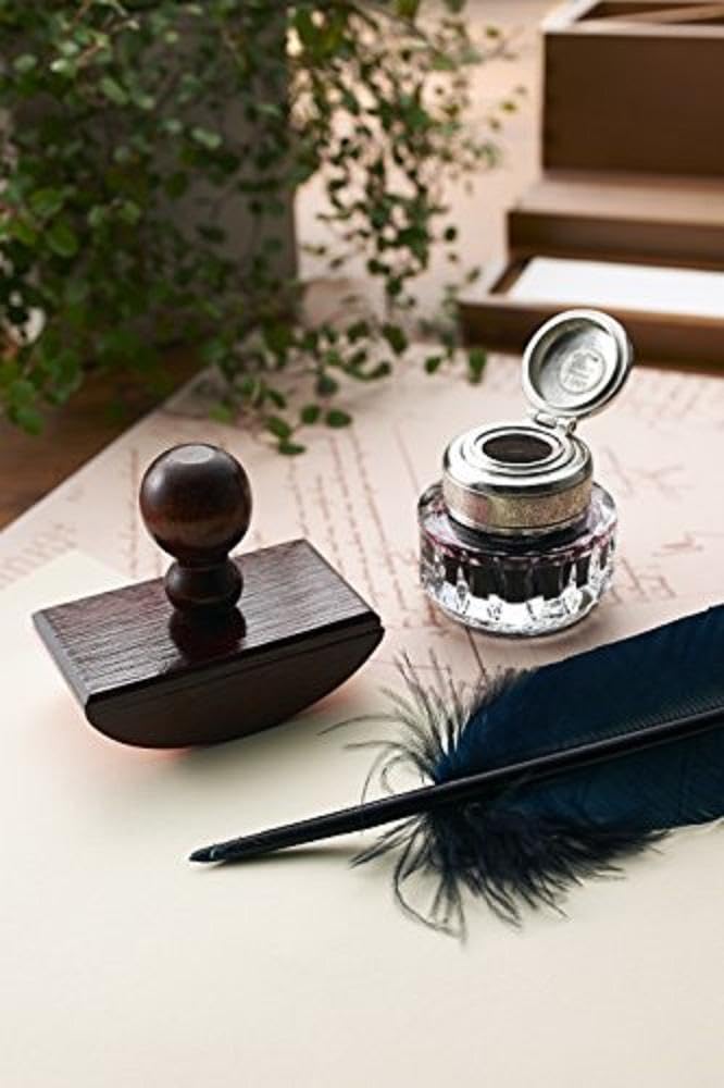 J. Herbin HB25000 Wooden Ink Blotter with Paper Refill Fountain Dip Glass Pen Writing Accessory