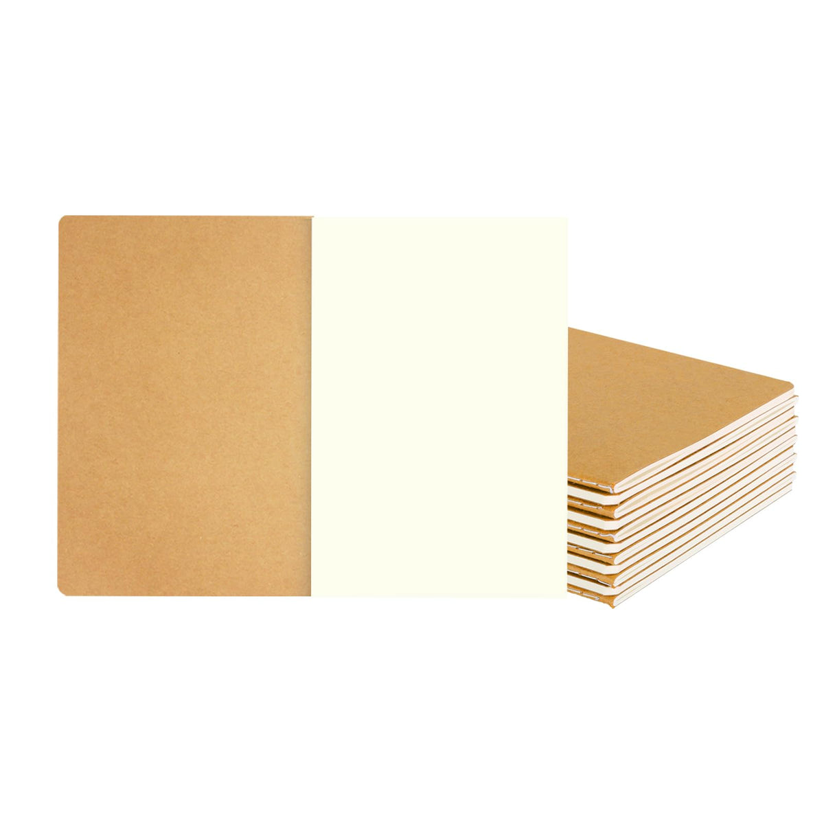zmybcpack 12 Pack A5 Blank Notebooks Journals,8.26"x5.5" Kraft Notebooks
