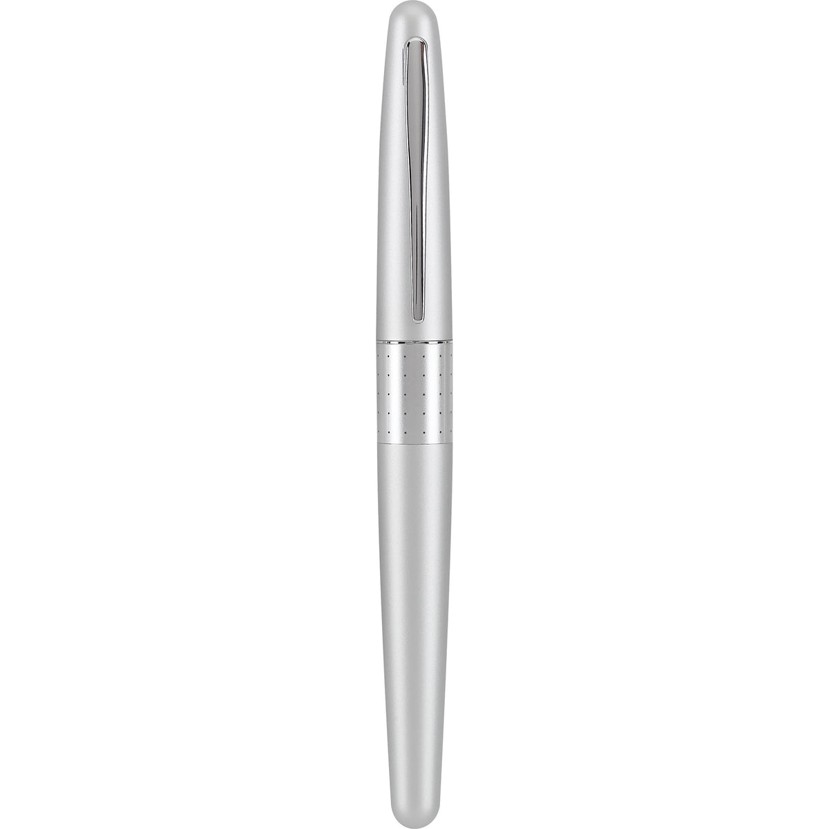 PILOT Metropolitan Collection Fountain Pen, Silver Barrel, Dots Design, Medium Nib, Black Ink