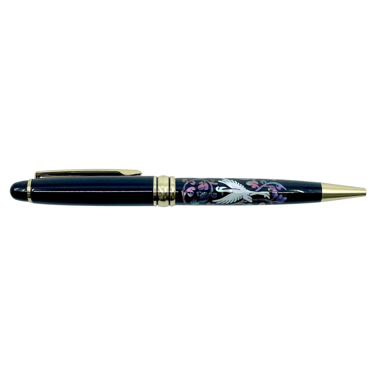 Nacreh Inlay Mother of Pearl Design Handmade Ballpoint Pen Retractable Executive Gift Deluxe