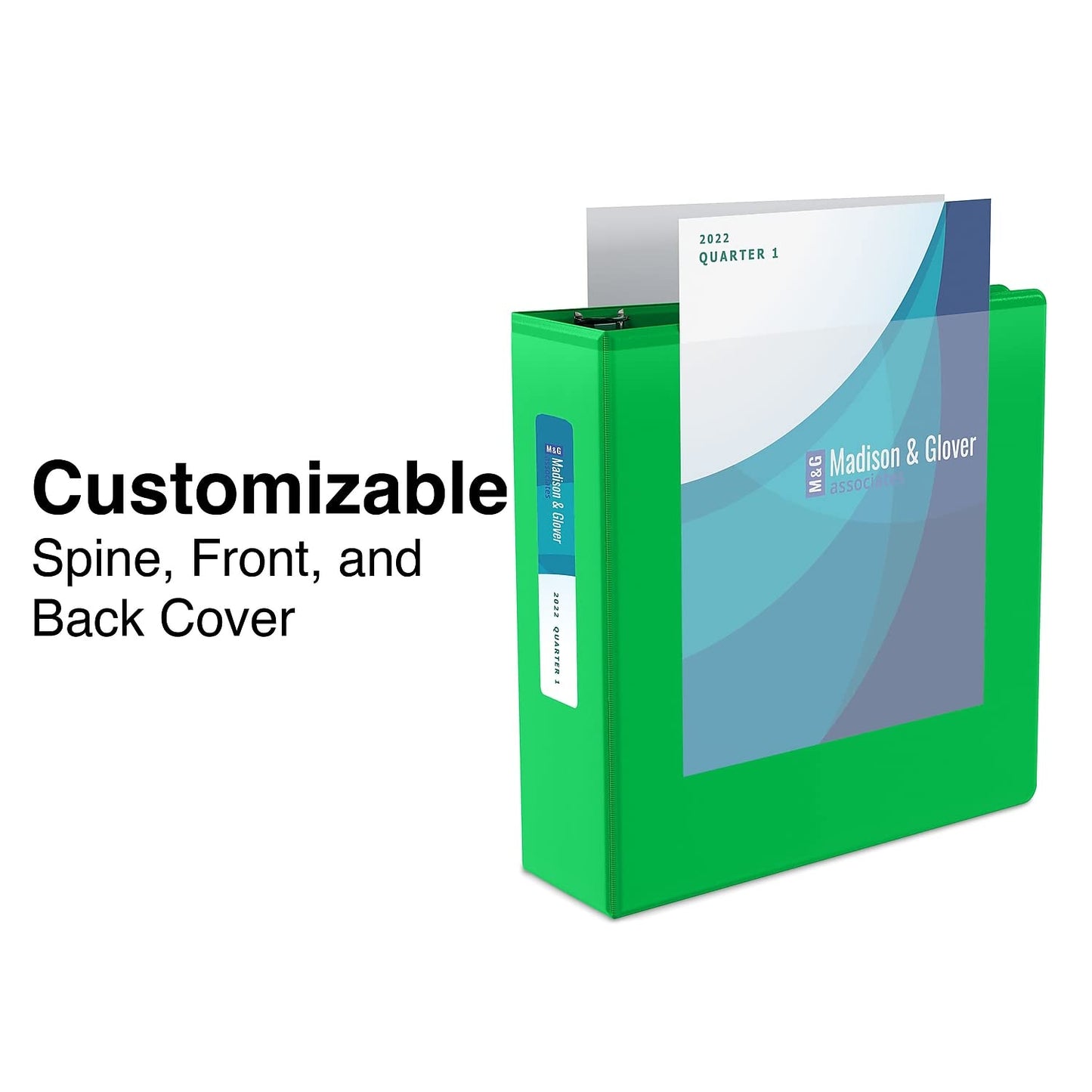 Staples Standard 3-Inch D-Ring Non-View Binder, Green, 600 Sheets
