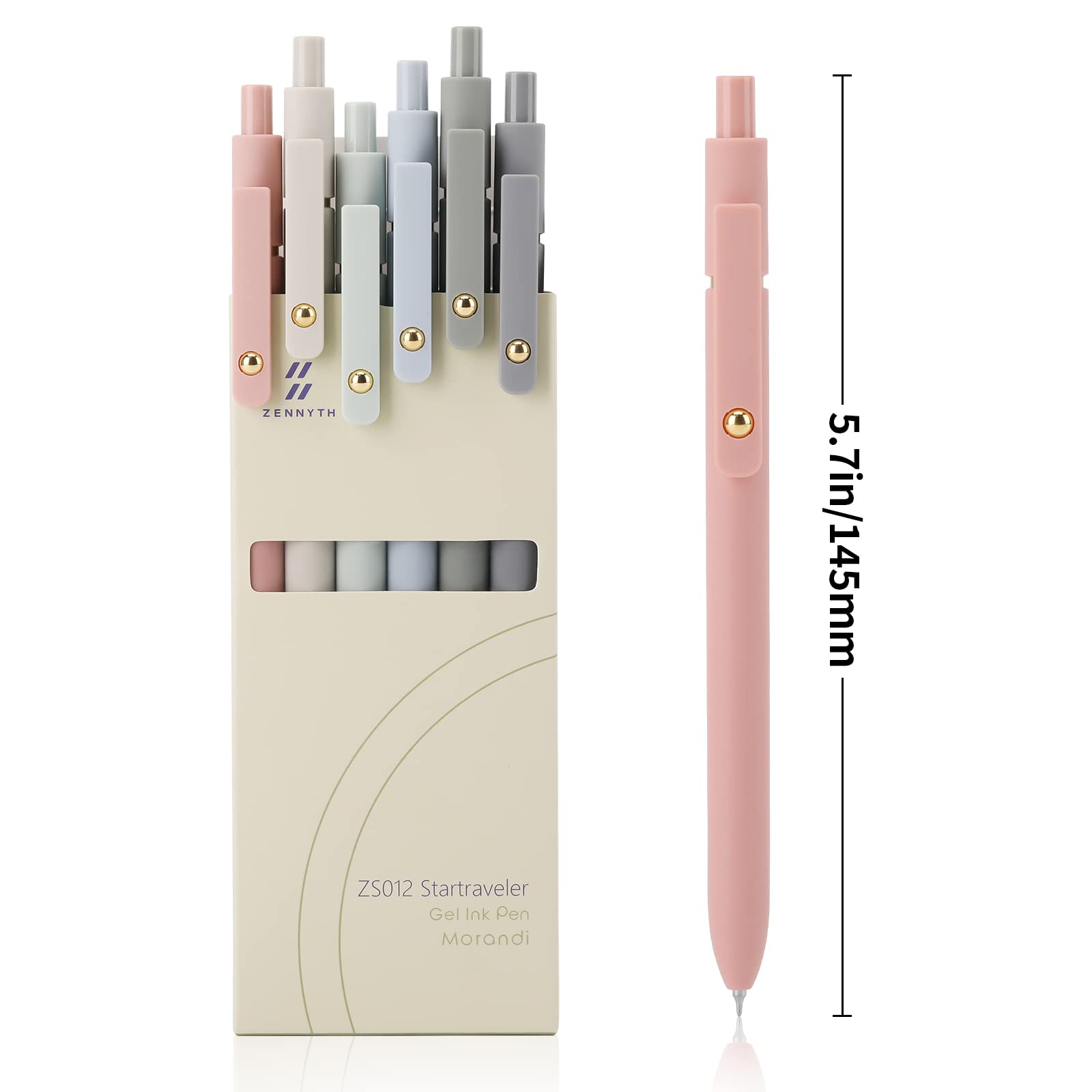 Ddaowanx Gel Pens Set,12 Pcs 0.5mm Retractable Quick Dry Black Ink Pens