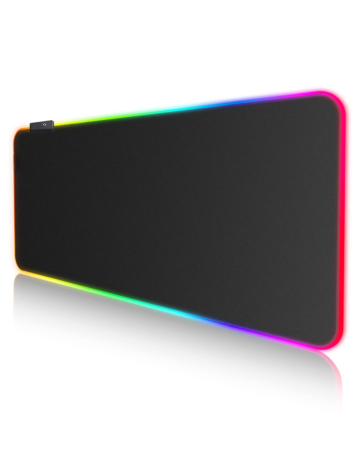 EASEMO Gaming Mouse Pad, Large RGB Mousepad, LED Mouse Pad with 7 Colors 10 Lighting Modes, Mouse