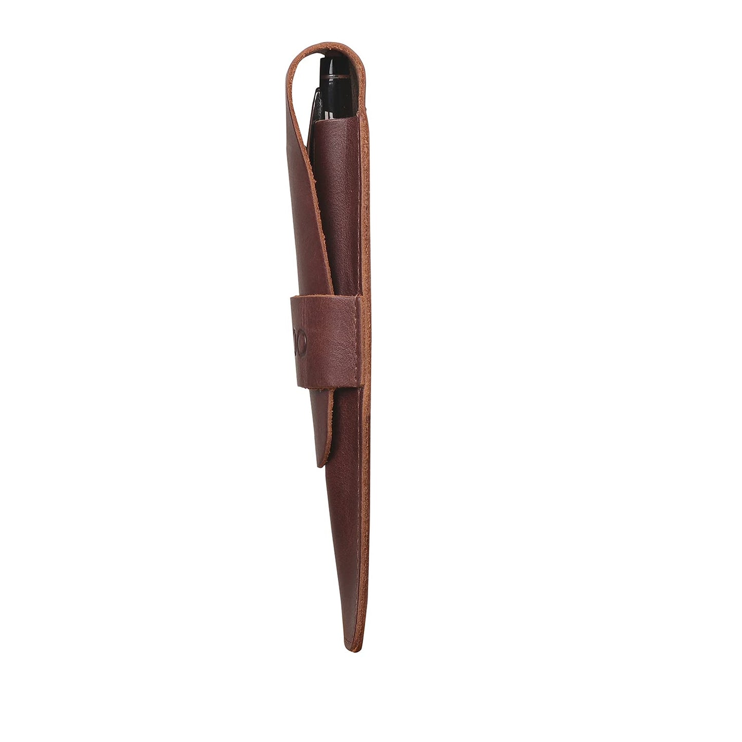 Londo Genuine Leather Pen and Pencil Case with Tuck in Flap, Stationery Bag - Two compartment