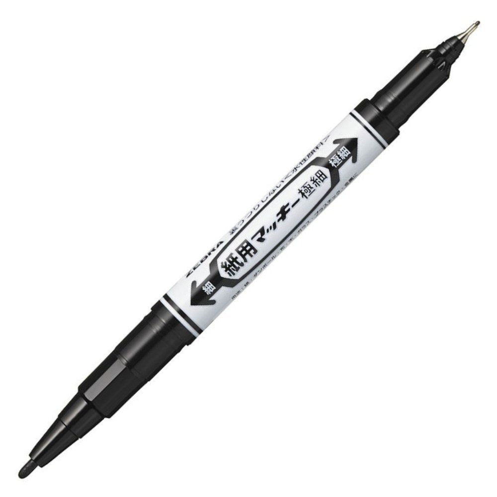 Zebra Dual Tip Extra Fine Paper Marker, Mackee for Paper, Water Base Ink, 15 color assorted