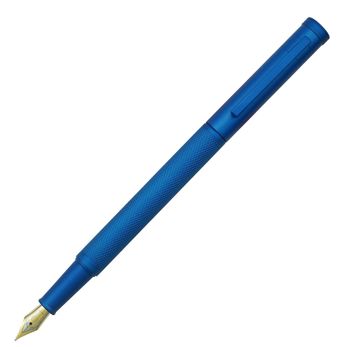 Hongdian Blue Forest Metal Fountain Pen, Beautiful Tree Texture Fine Nib Writing Office Pen