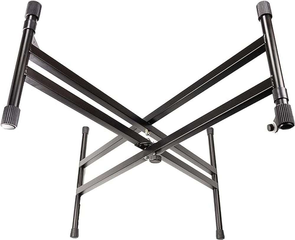 RockJam RJX29 Adjustable X Frame Keyboard Stand with Locking Straps