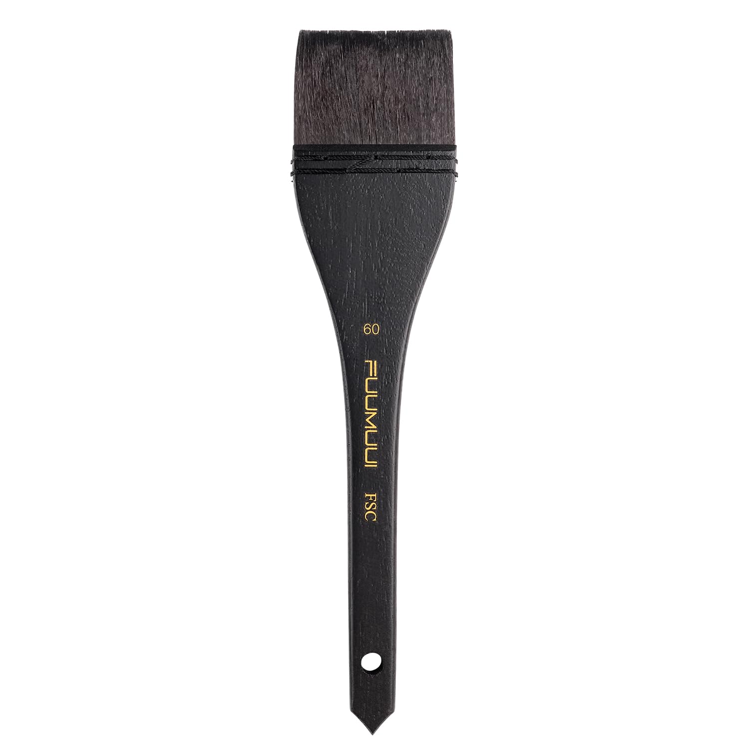 Flat Watercolor Brushes, Fuumuui 60mm Professional Squirrel Hair Flat Hake Brushes, Artists Scale