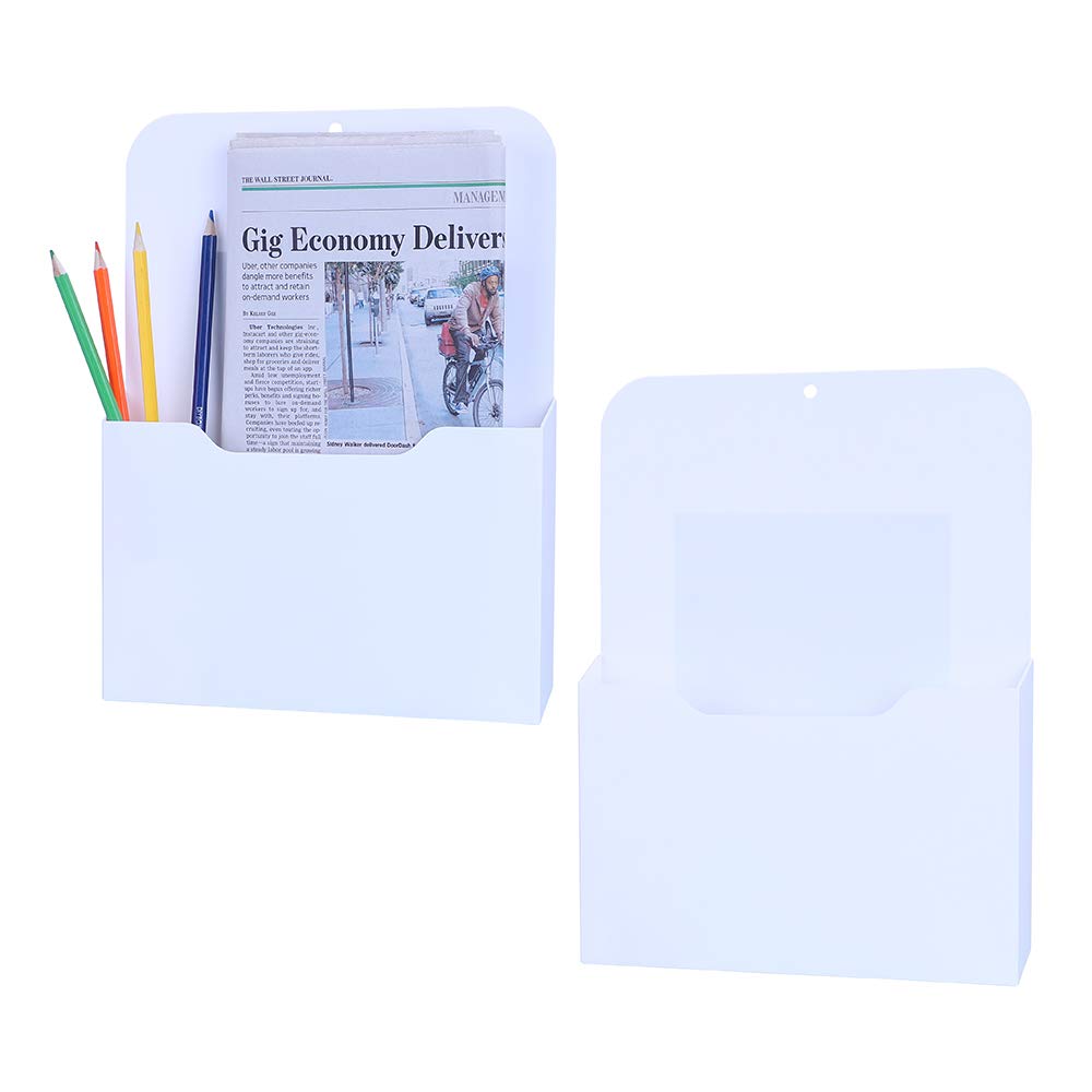 Antner 2 Pack Magnetic File Holder Letter Size Magnetic Wall File Organizer Office Supplies Mail