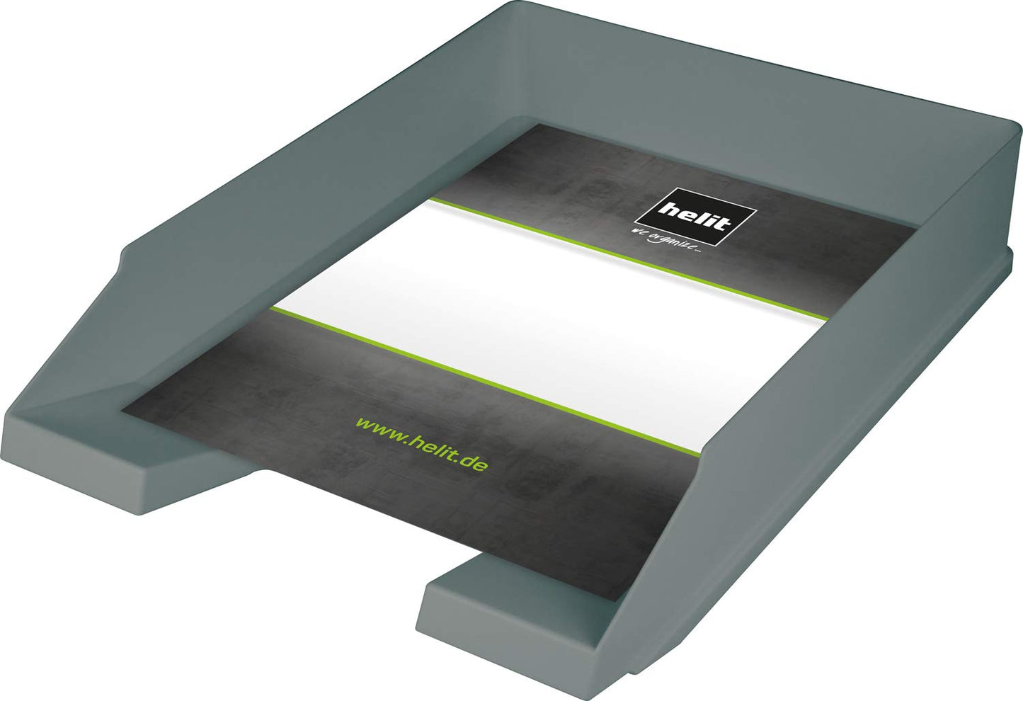 Helit - Letter Tray "The Green Staff", DIN A4-C4, Made from Recycled Plastic, Blue Angel Certified