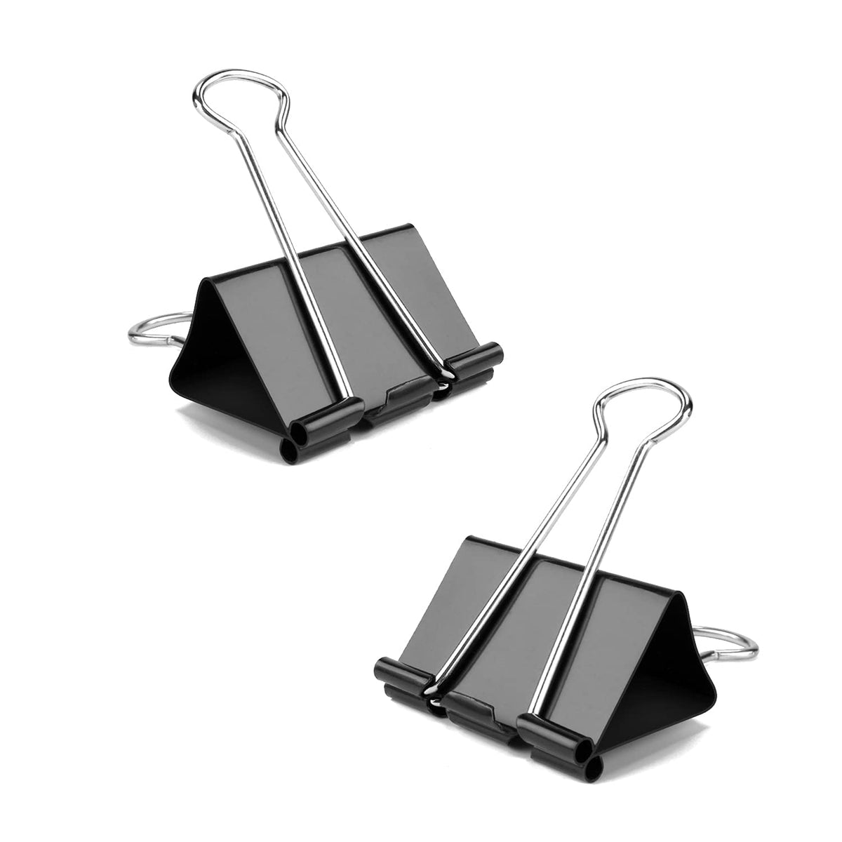 Small Binder Clips, 72 Pack, 3/4 Inch, 0.75 Inch, Standard 19mm, Black, Capacity 0.23 Inch, Metal