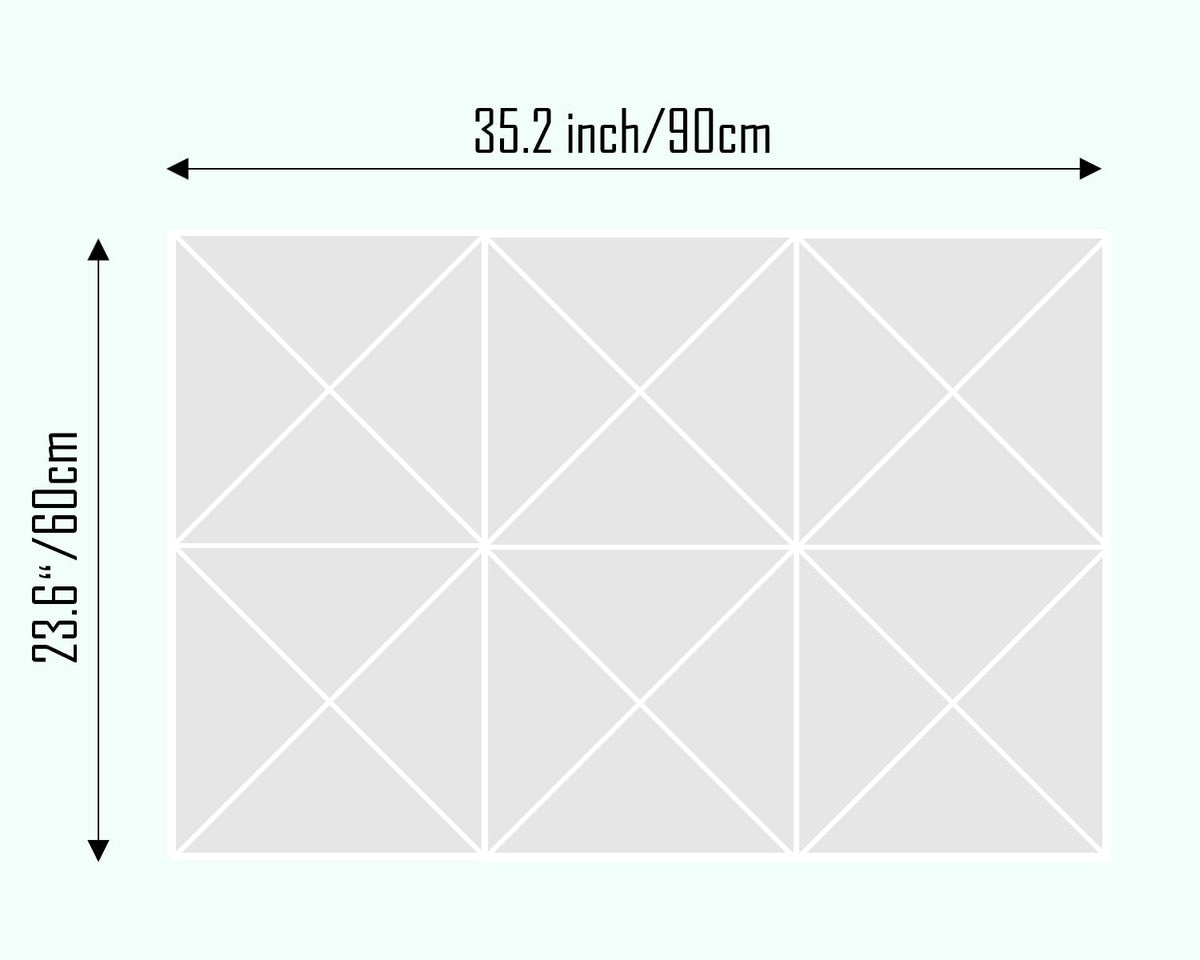 6 Pack Decorative Felt Wall Tiles (11.8” x 11.8”) - Modern Bulletin Board for Home Office &
