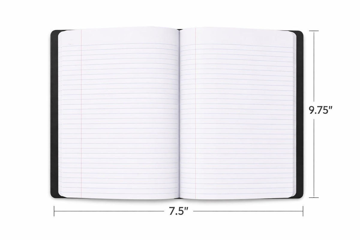 Mintra Office Poly Composition Book (3 Pack, Artic Ice, Sun Yellow, Spring Pink) - durable flexible