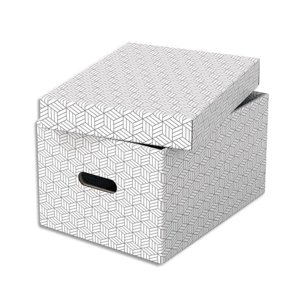 Esselte Medium Storage Box With Lid, Pack Of 3, Home/Office Storage & Organisation, 100% Recycled