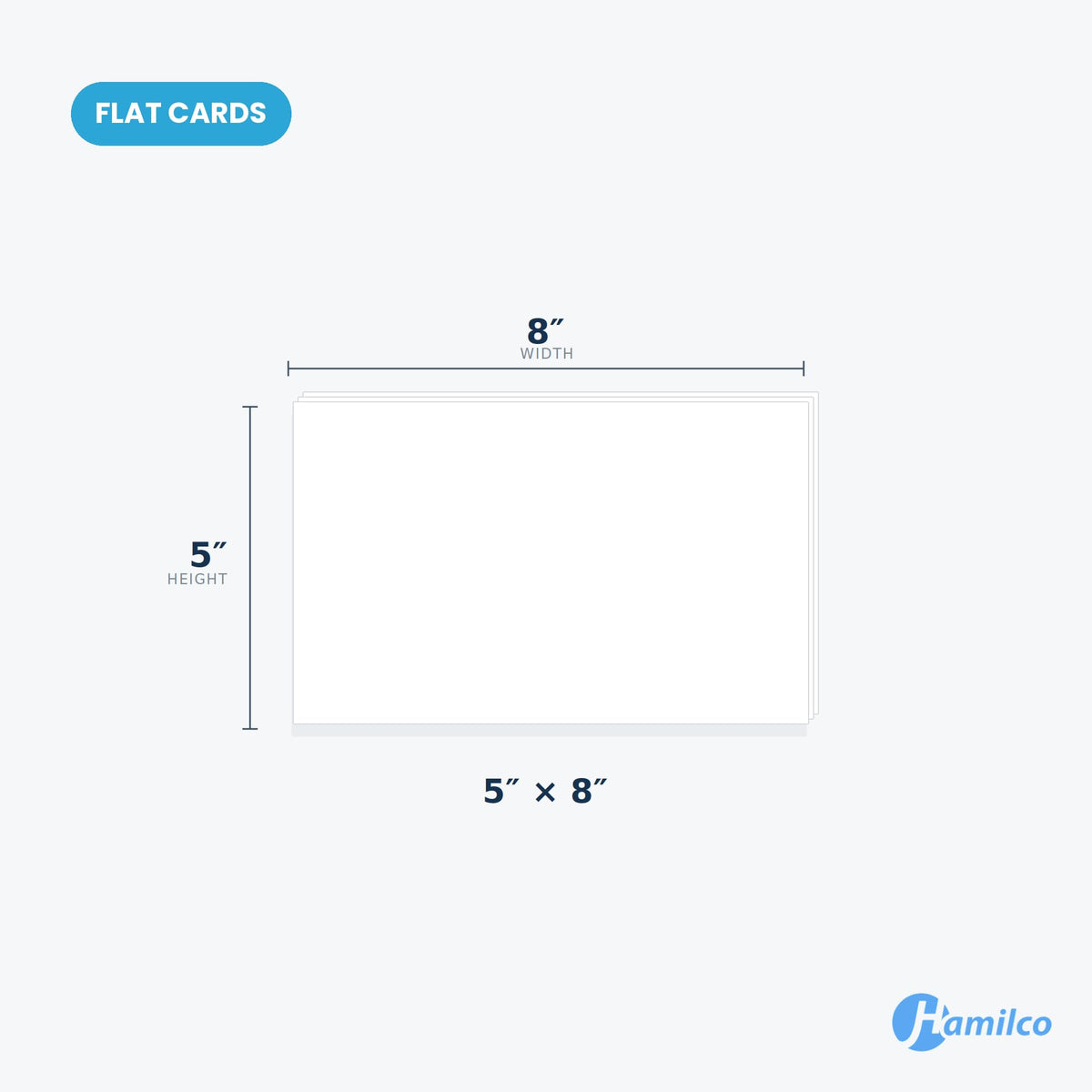Hamilco White 120lb Cover Ultra Heavy 5x8 Index Cards (100PK)