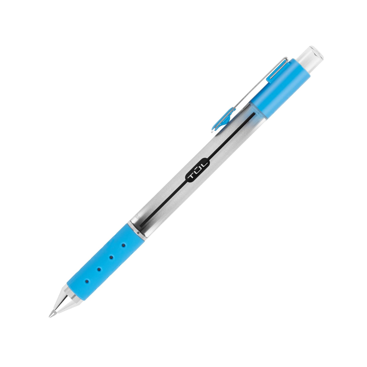 TUL GL Series Retractable Gel Pens, Medium Point, 0.7 mm, Silver Barrel, Assorted Ink, Pack Of 4