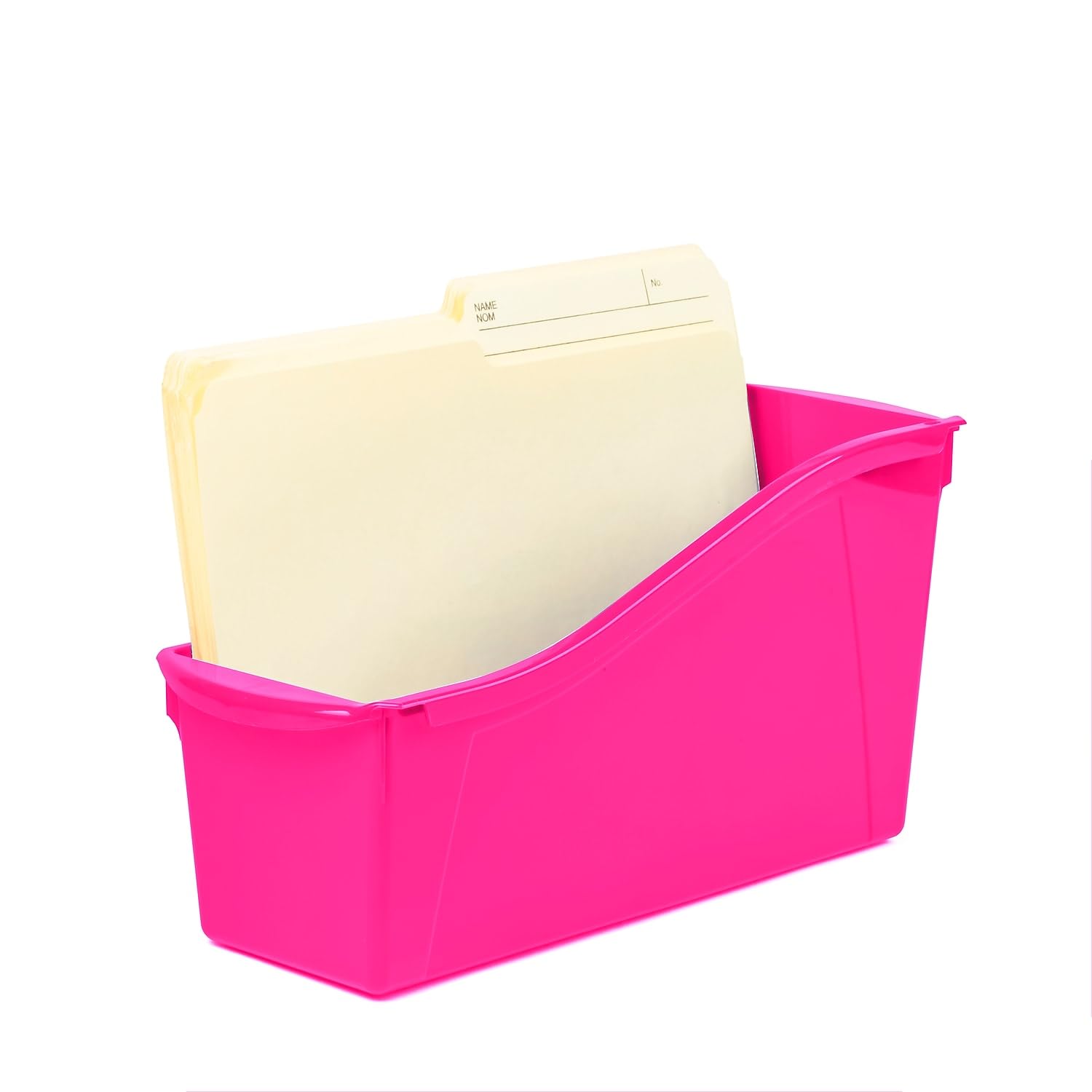 Storex 70105U06C Interlocking Book Bins, 4 3/4 x 12 5/8 x 7, 5 Color Set, Plastic, Multicolor