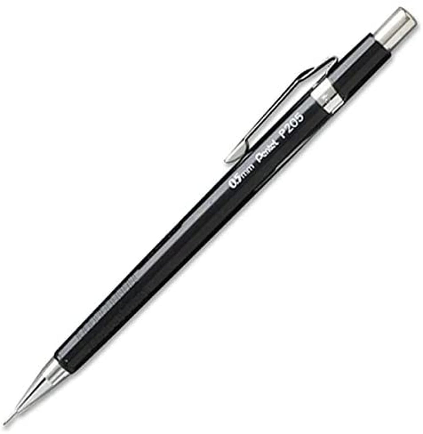 Pentel Sharp Mechanical Pencil 0.5mm, Pack of 5 Black Mechanical Pencils
