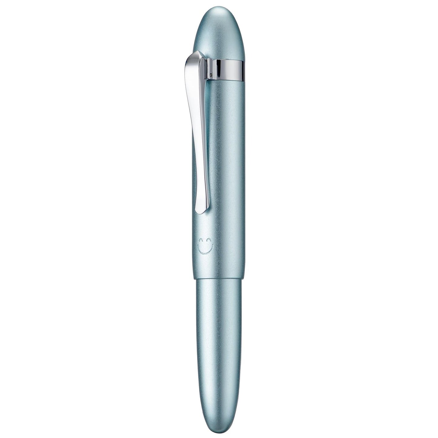 HONG DIAN M1 Fountain Pen Fine Nib, Ice Blue & Submarine Shape Aluminium Short Mini Pocket Travel