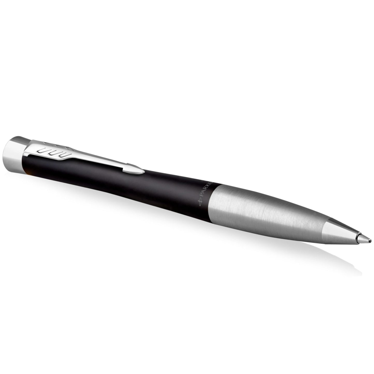 Parker Urban Twist Ballpoint Pen | Muted Black with Chrome Trim | Medium Point Blue Ink Refill |