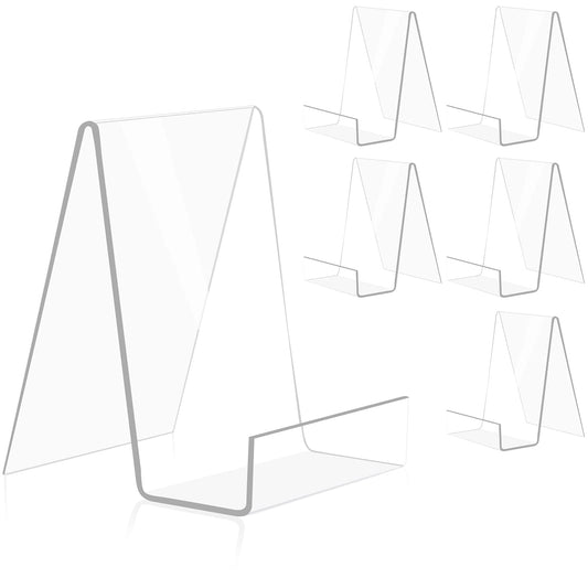 trophable 6 Pack Acrylic Book Stand Thickened Clear Book