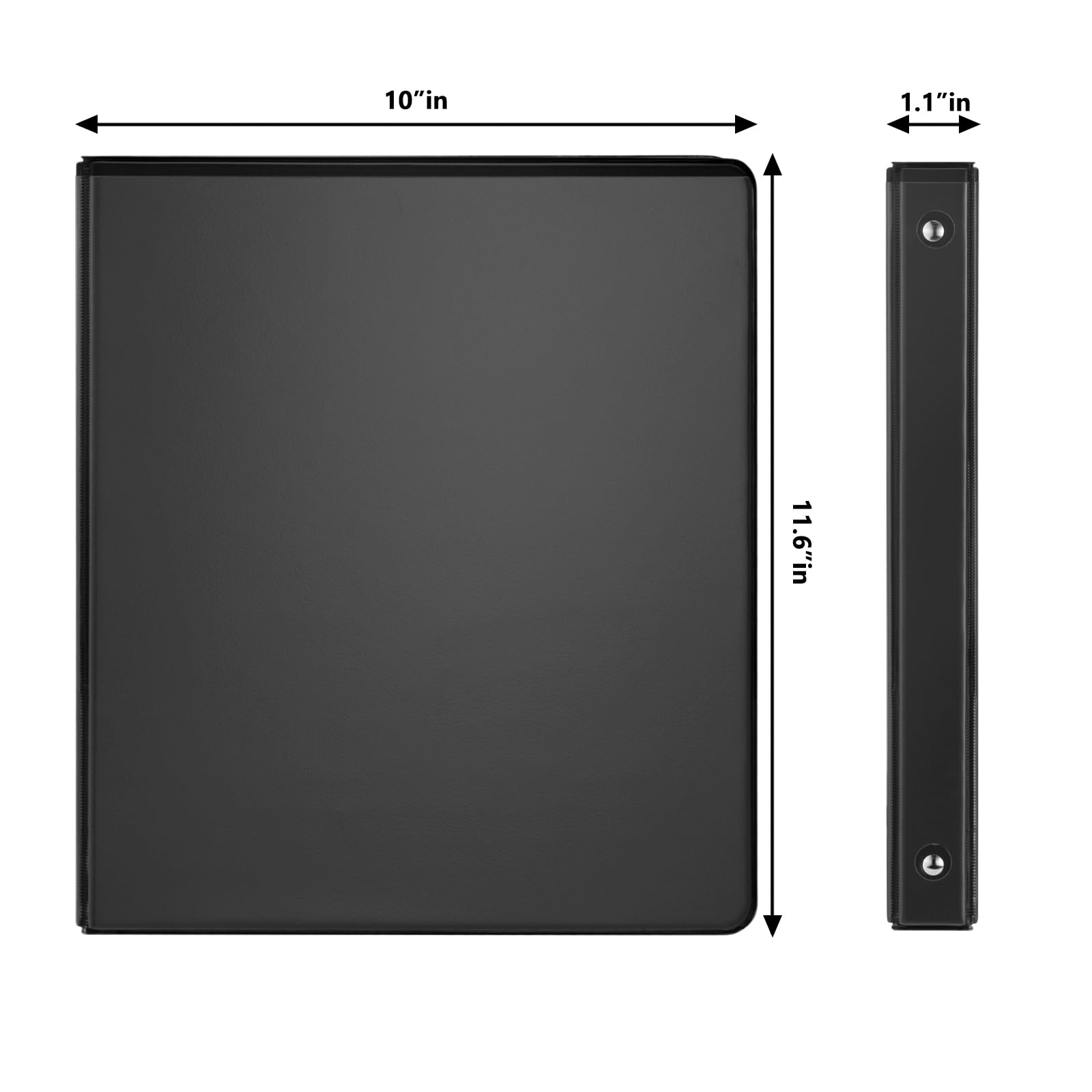 COMIX Sturdy 3 Ring Binder 0.5 inch with Clear View Cover, 1/2" Round Ring View Binder, PVC-Free