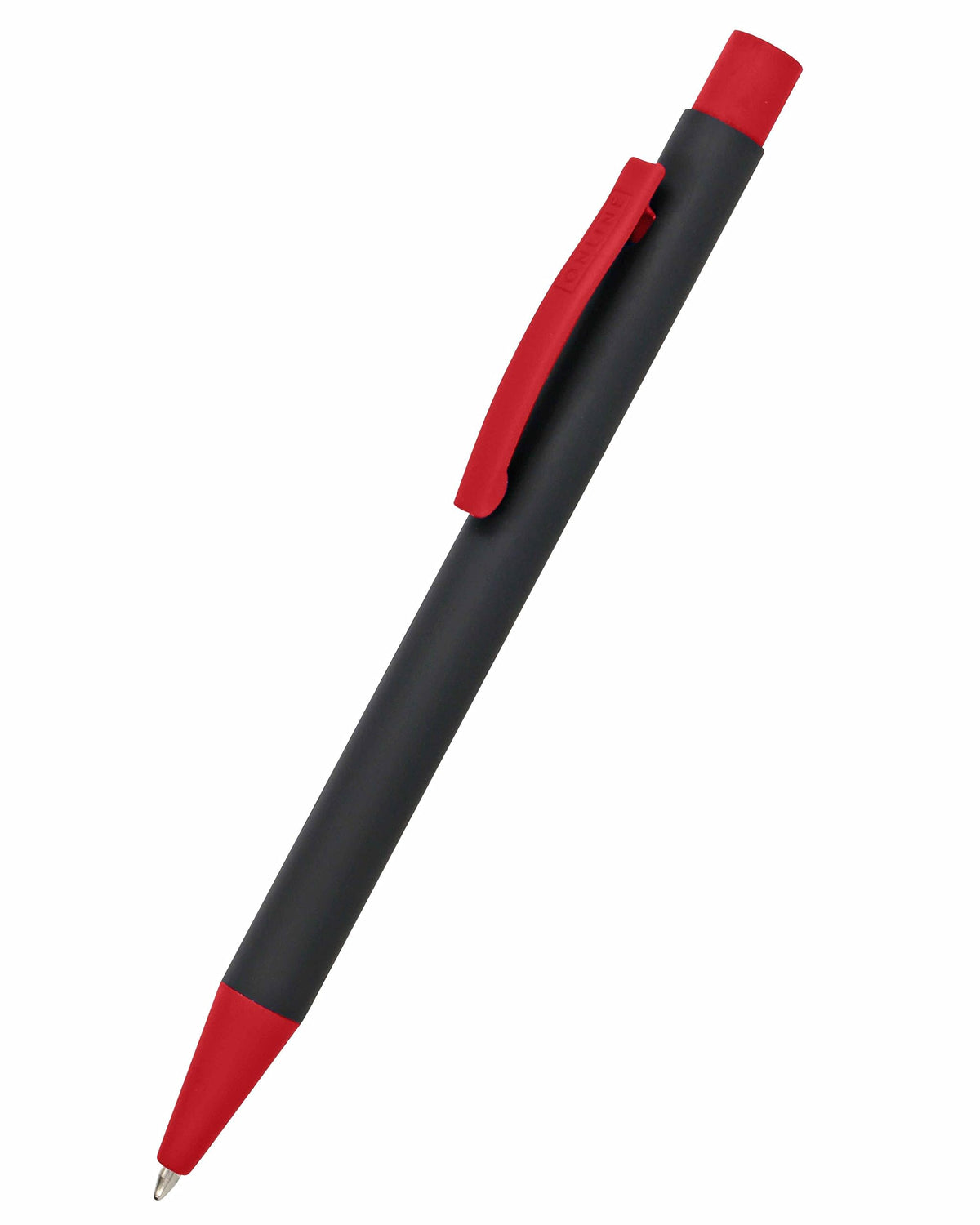 Online Soft Metal ballpoint pen, Black´n Red, retractable ball pen, aluminum, replaceable refill