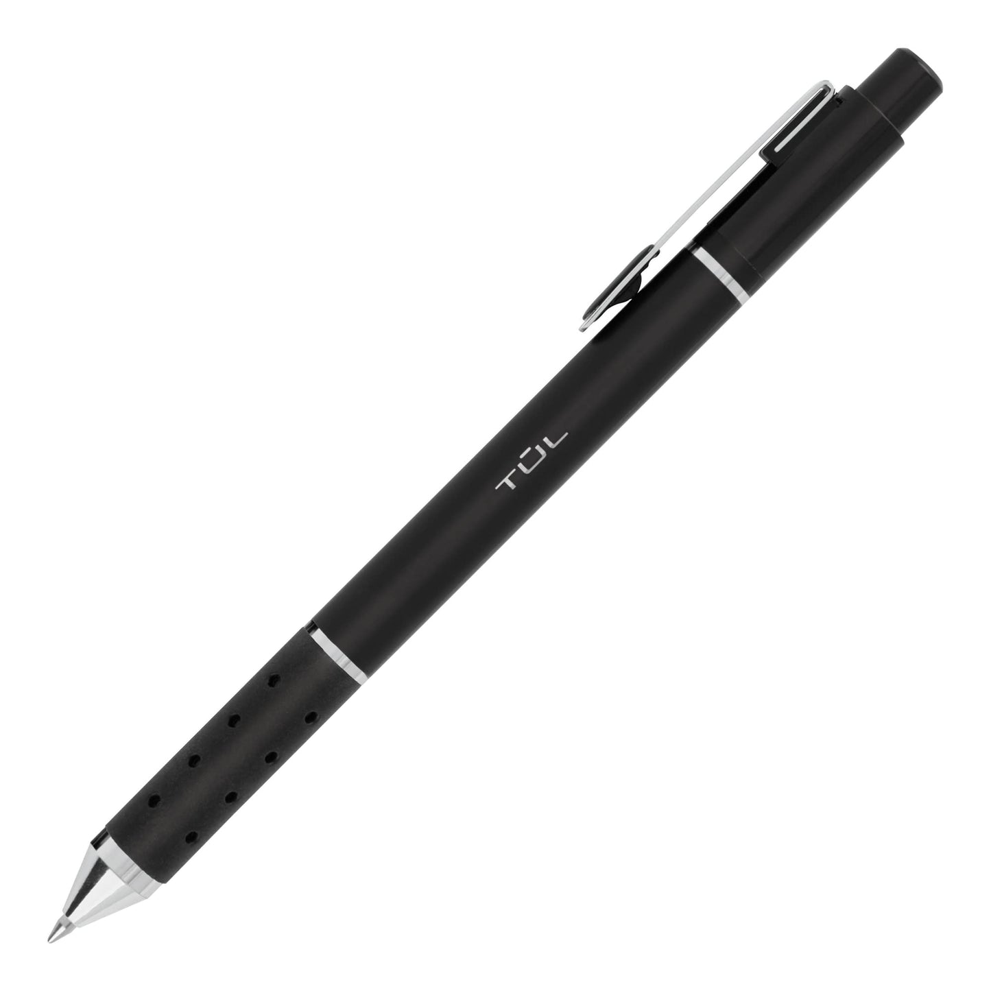 TUL® BP Series Retractable Ballpoint Pens, Medium Point, 1.0 mm, Black Barrel, Black Ink, Pack Of