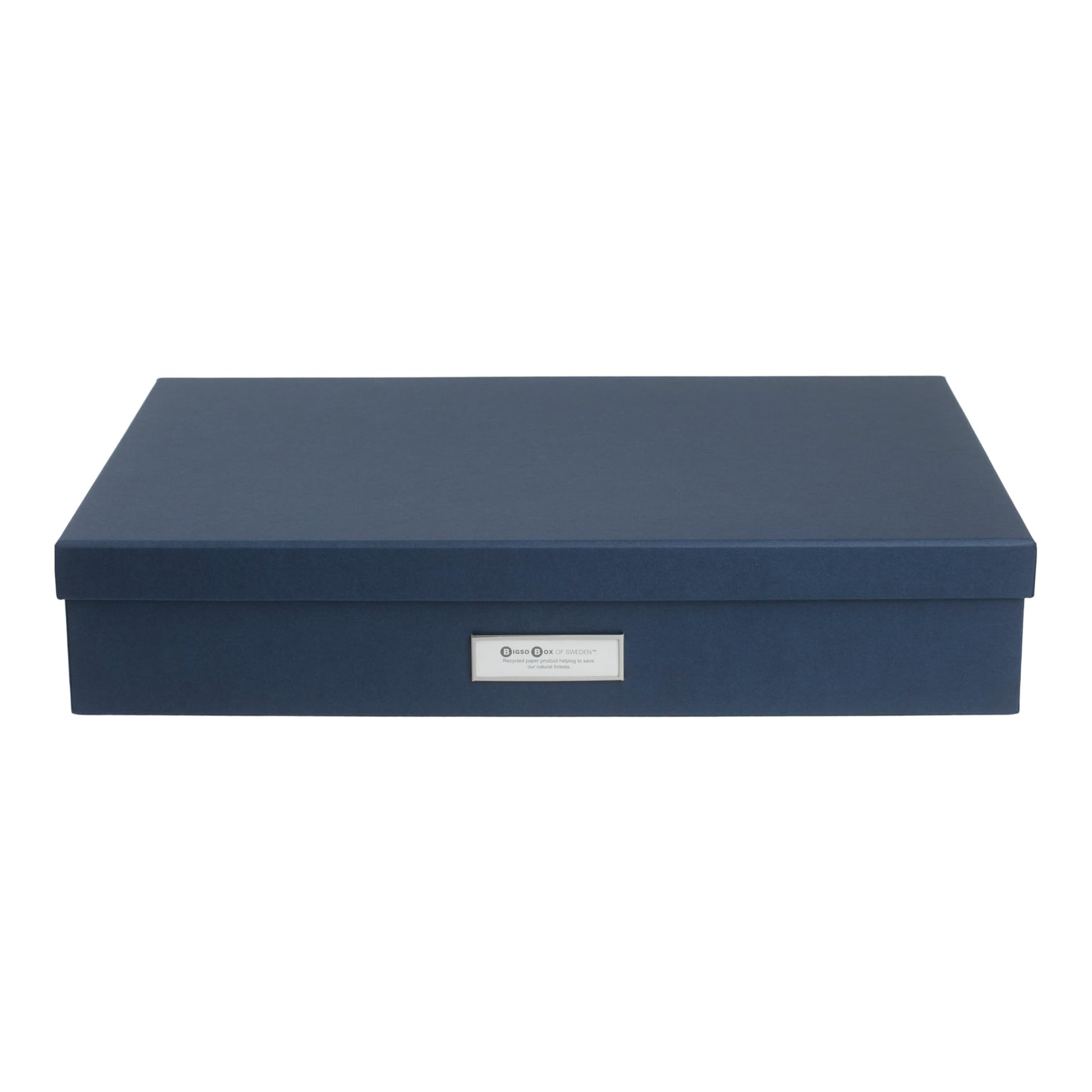 Bigso Sverker Canvas Fiberboard Legal and Art Storage Box | Scrapbook Storage Box for Loose Papers