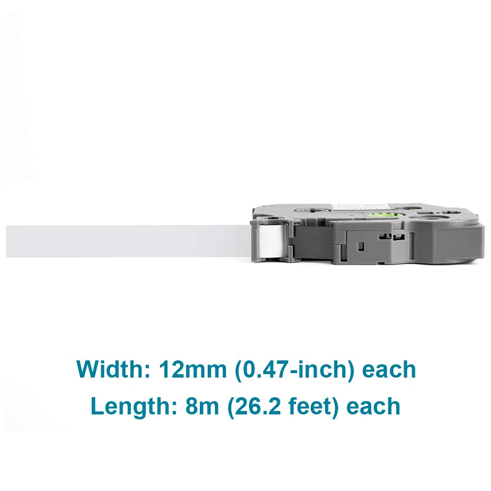 Zencoma Label Tape Replacement for Brother TZe131 231 431 531 631 731