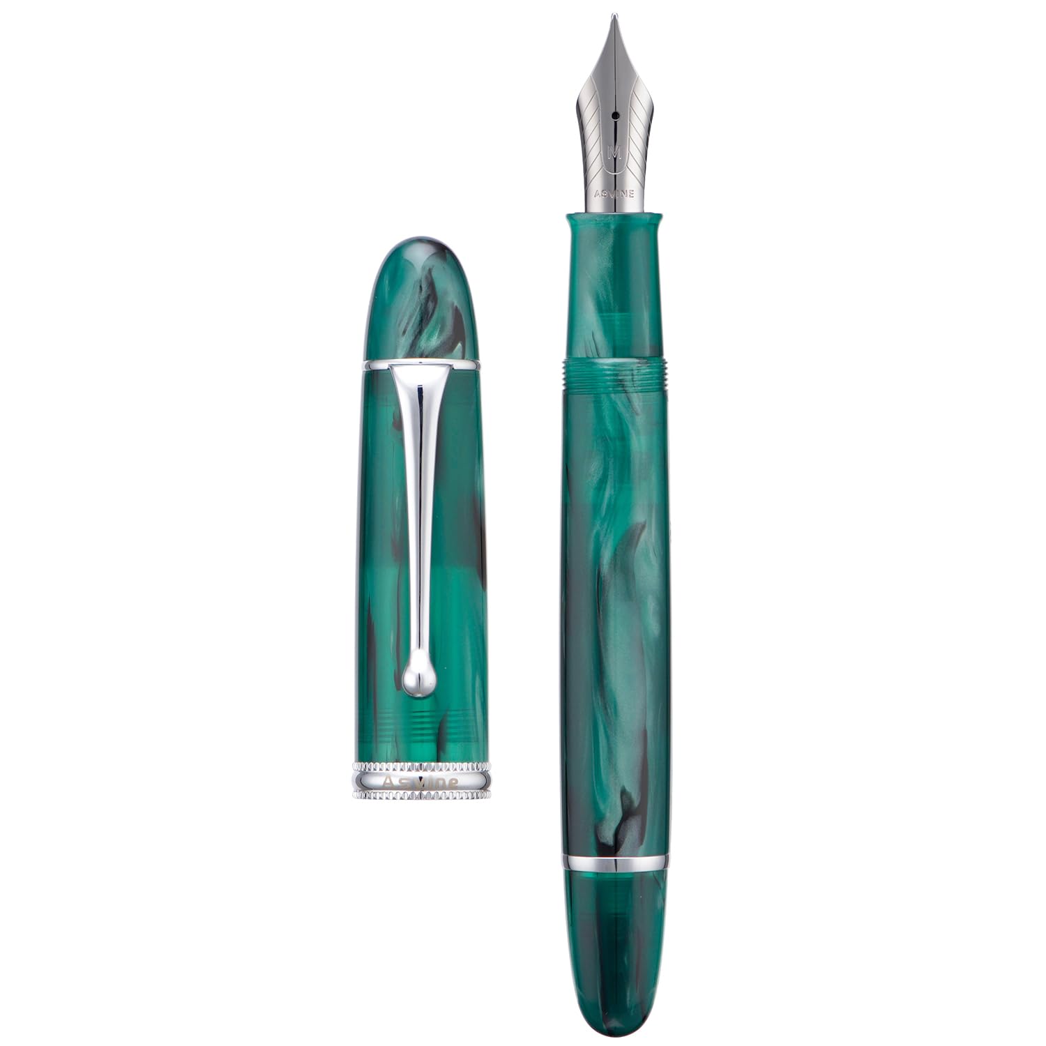 Asvine V800 Fountain Pen -Vacuum Filling System with Large Ink Capacity-Number 8 Stub Nib 1.1mm
