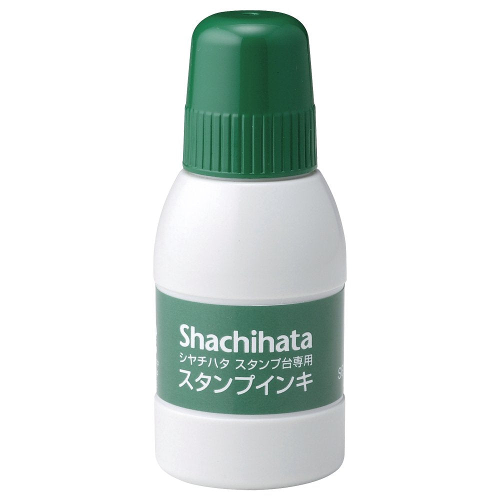 Shachihata SGN-40-G Stamp Ink for Stamp Stand, Small Bottle, Green