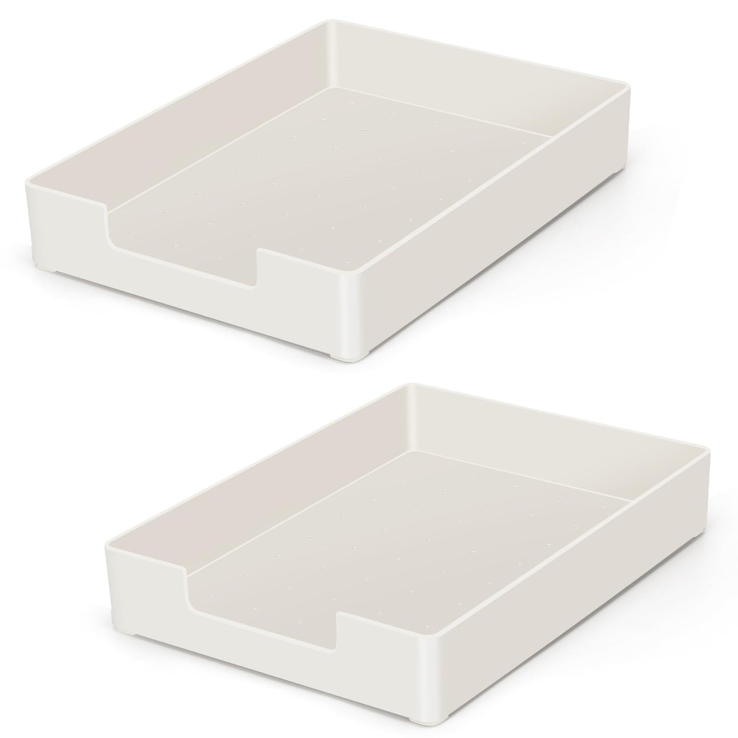 Paper Tray, Letter Tray, 2-Pack Desk Tray Organizer, Plastic A4 Letter-Size Printer Paper Holder