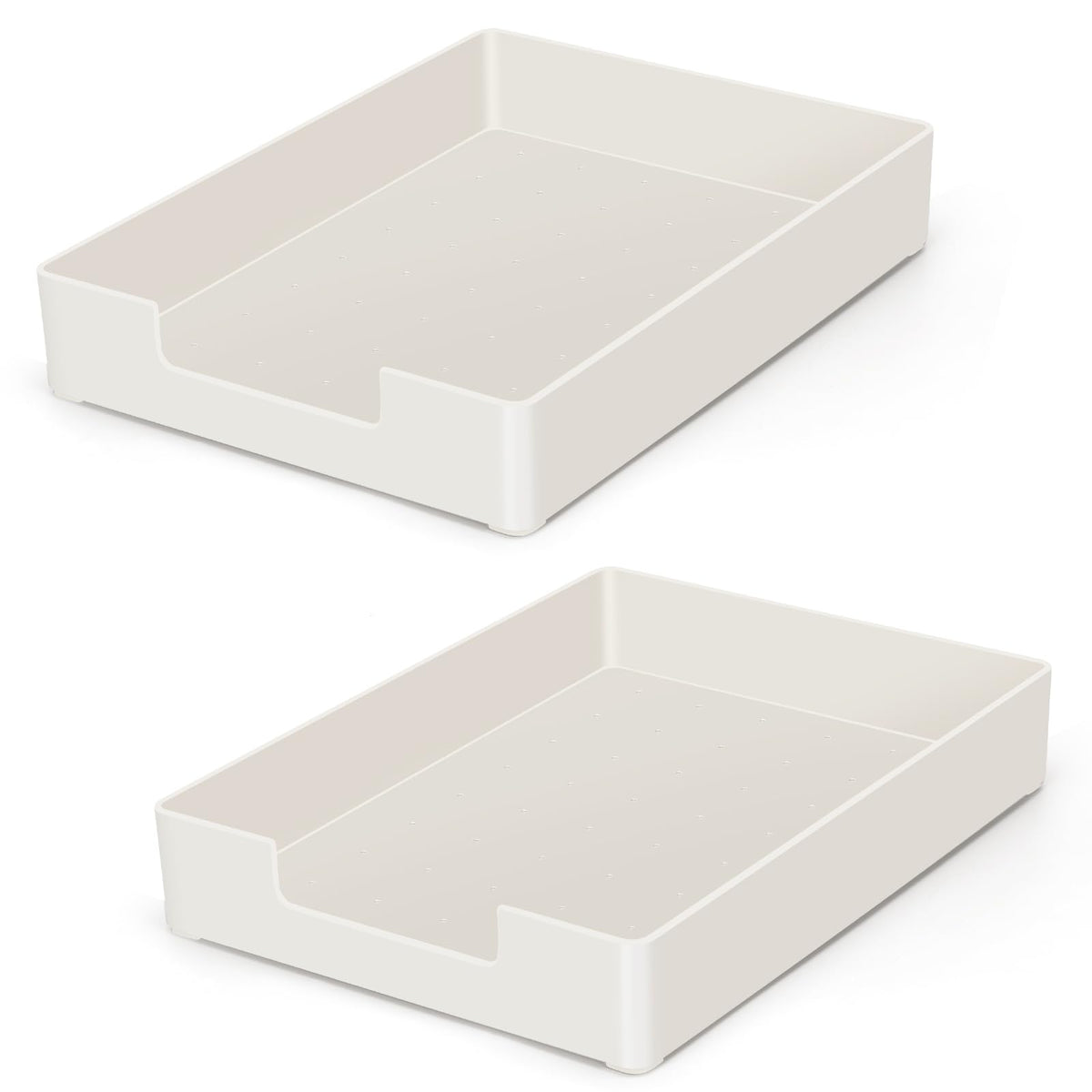 Paper Tray, Letter Tray, 2-Pack Desk Tray Organizer, Plastic A4 Letter-Size Printer Paper Holder