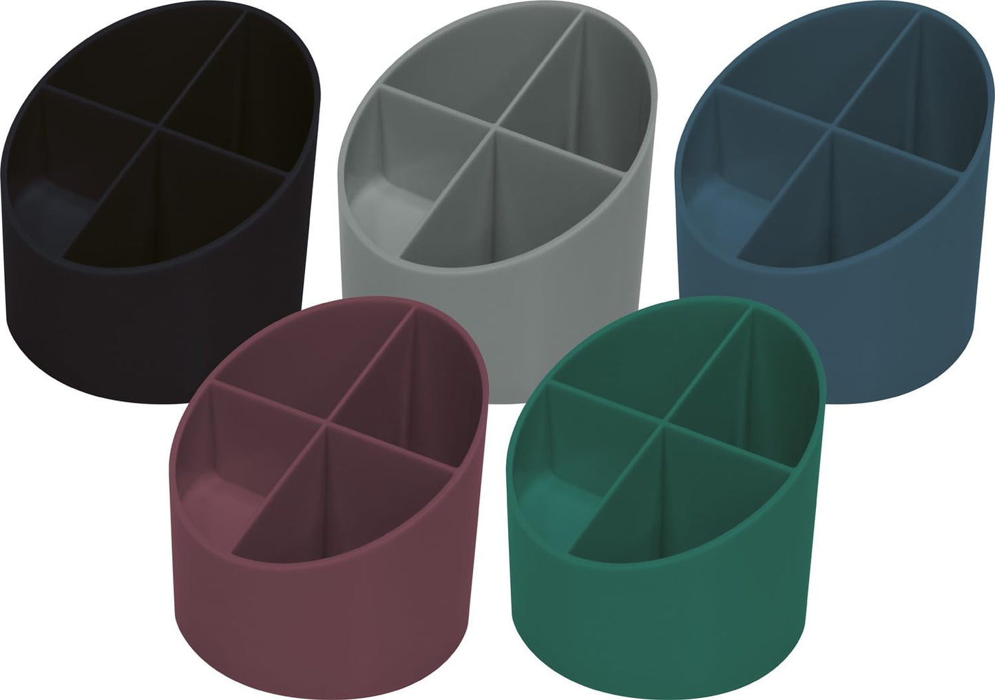 Helit "The Green Cross Multi Holder, Recycled Plastic Blue Angel Certified, Pack of 1 light grey