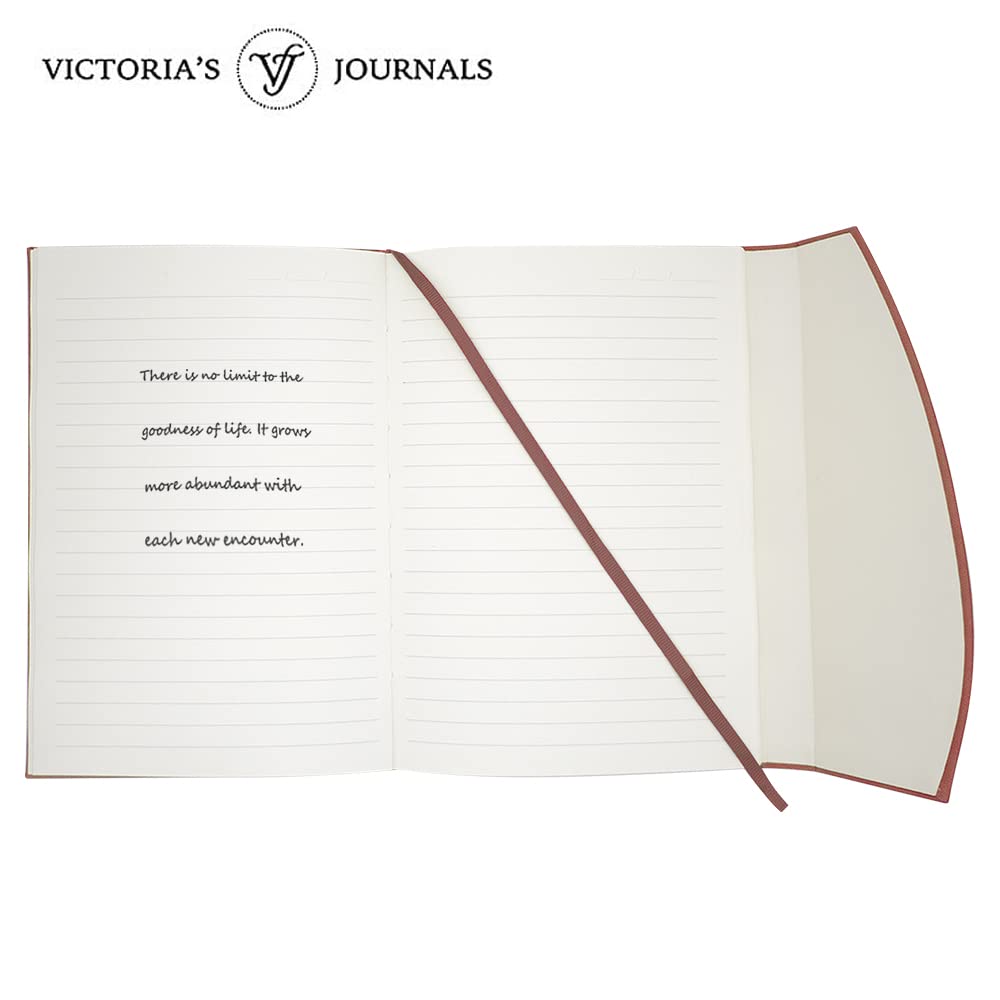 VICTORIA'S JOURNALS Vintage Journal Faux Leather Magnet Flap Hardcover