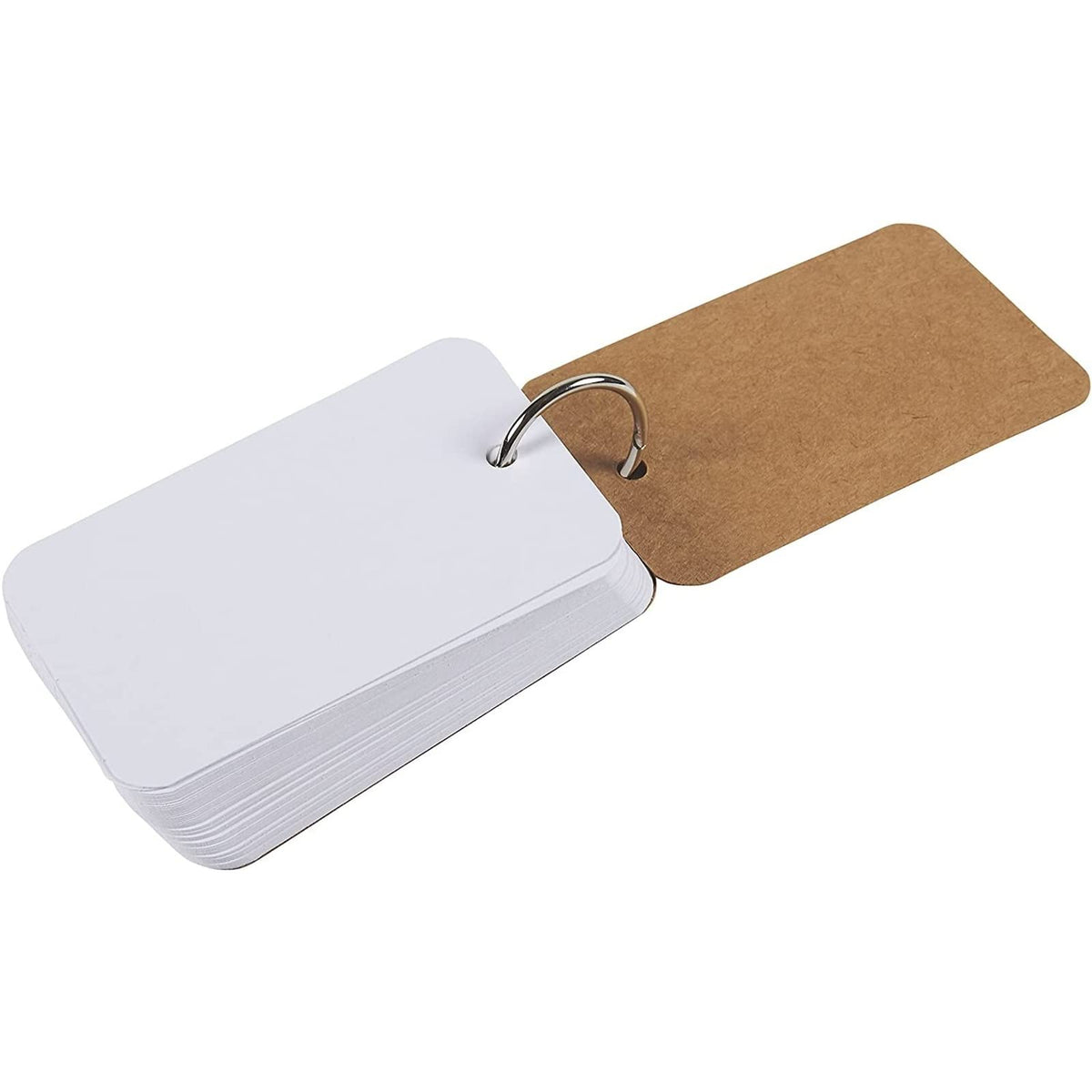 Blank Flash Cards - Notecards with Ring - Portable Mini Flashcards for Studying - Heavy 250 GSM
